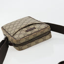 GUCCI GG Supreme Shoulder Bag PVC Beige Silver 122754 Auth hk3711-6