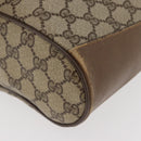 GUCCI GG Supreme Web Sherry Line Shoulder Bag PVC Beige Gold Red Auth hk3712-11