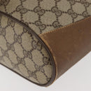 GUCCI GG Supreme Web Sherry Line Shoulder Bag PVC Beige Gold Red Auth hk3712-13