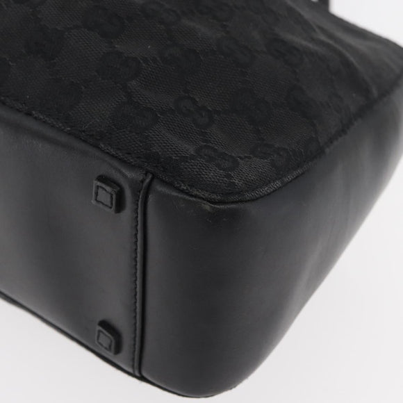 GUCCI GG Canvas Tote Bag Black 94898 Auth hk3714