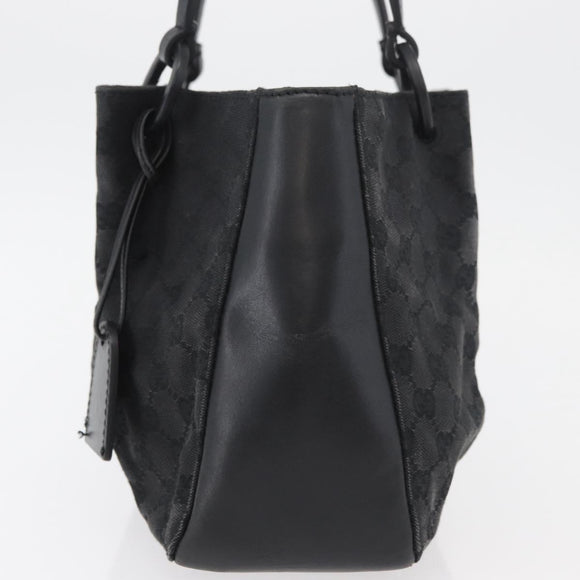 GUCCI GG Canvas Tote Bag Black 94898 Auth hk3714
