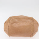 Chloe Etel Hand Bag Leather 2way Beige Gold Auth hk3719A-12