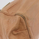 Chloe Etel Hand Bag Leather 2way Beige Gold Auth hk3719A-13