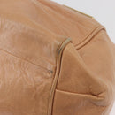 Chloe Etel Hand Bag Leather 2way Beige Gold Auth hk3719A-14