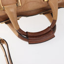Chloe Etel Hand Bag Leather 2way Beige Gold Auth hk3719A-8