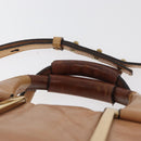 Chloe Etel Hand Bag Leather 2way Beige Gold Auth hk3719A-9