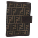 FENDI Zucca Canvas Day Planner Cover Brown Black Auth hk3722A-1