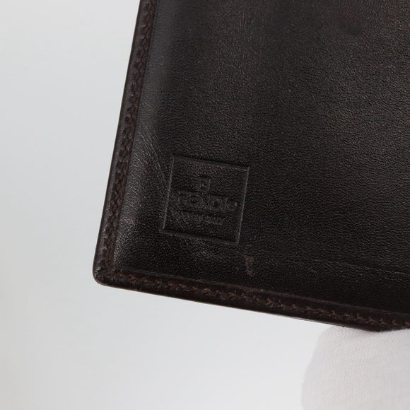FENDI Zucca Canvas Day Planner Cover Brown Black Auth hk3722A