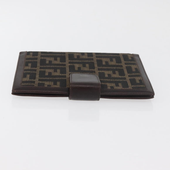 FENDI Zucca Canvas Day Planner Cover Brown Black Auth hk3722A