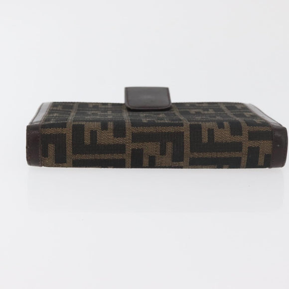 FENDI Zucca Canvas Day Planner Cover Brown Black Auth hk3722A