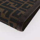FENDI Zucca Canvas Day Planner Cover Brown Black Auth hk3722A-8