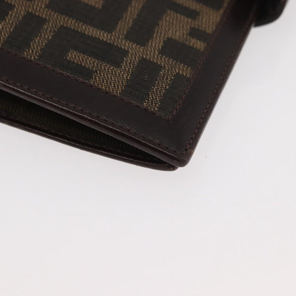 FENDI Zucca Canvas Day Planner Cover Brown Black Auth hk3722A
