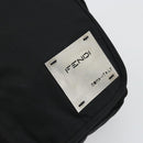 FENDI Shoulder Bag Nylon Black Silver Auth hk3723-17