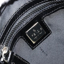 FENDI Shoulder Bag Nylon Black Silver Auth hk3723-18