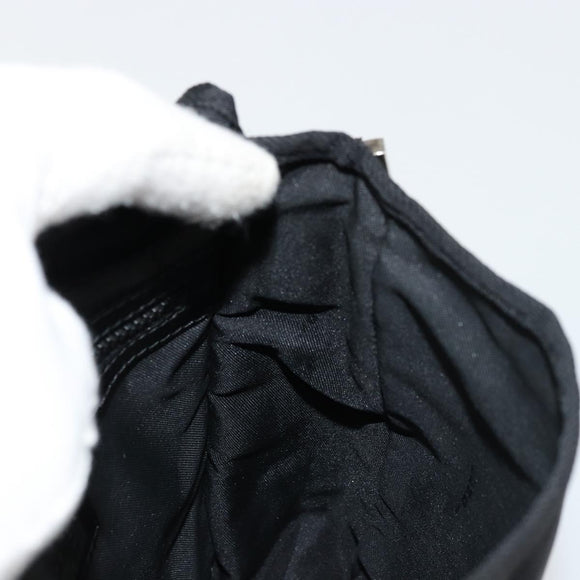 FENDI Shoulder Bag Nylon Black Silver Auth hk3723