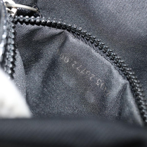 FENDI Shoulder Bag Nylon Black Silver Auth hk3723