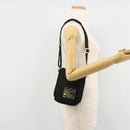 FENDI Shoulder Bag Nylon Black Silver Auth hk3723-23