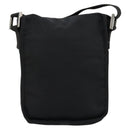 FENDI Shoulder Bag Nylon Black Silver Auth hk3723-2