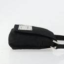 FENDI Shoulder Bag Nylon Black Silver Auth hk3723-3