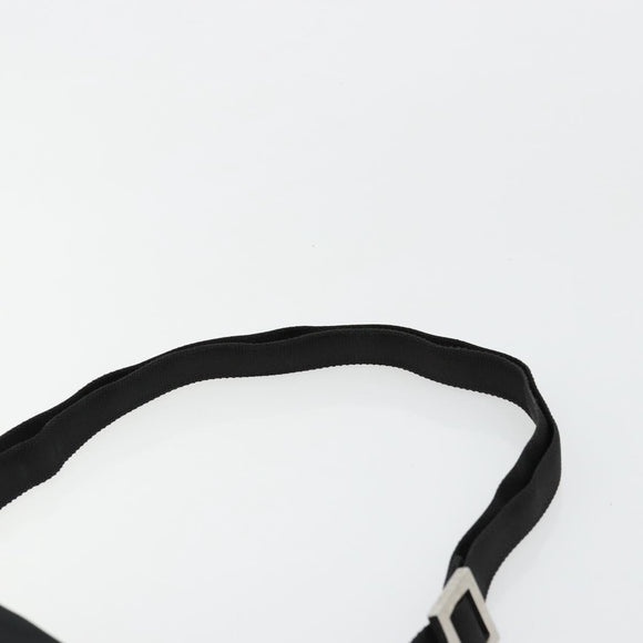 FENDI Shoulder Bag Nylon Black Silver Auth hk3723