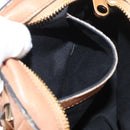Chloe Etel Hand Bag Leather 2way Beige Gold Auth hk3725A-23