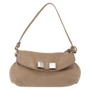 Chloe Lily Hand Bag Leather 2way Beige Gold Auth hk3726A-2
