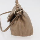 Chloe Lily Hand Bag Leather 2way Beige Gold Auth hk3726A-4