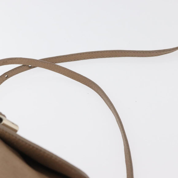 Chloe Lily Hand Bag Leather 2way Beige Gold Auth hk3726A