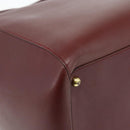 CARTIER Must Line Boston Bag Leather Bordeaux Gold Auth hk3727A-15