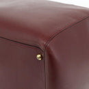 CARTIER Must Line Boston Bag Leather Bordeaux Gold Auth hk3727A-16