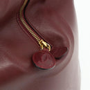 CARTIER Must Line Boston Bag Leather Bordeaux Gold Auth hk3727A-18