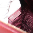 CARTIER Must Line Boston Bag Leather Bordeaux Gold Auth hk3727A-10