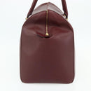 CARTIER Must Line Boston Bag Leather Bordeaux Gold Auth hk3727A-3