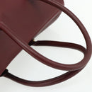 CARTIER Must Line Boston Bag Leather Bordeaux Gold Auth hk3727A-7