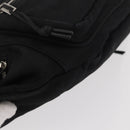 SAINT LAURENT Body Bag Canvas Black Silver 581375 Auth hk3728A-9