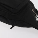 SAINT LAURENT Body Bag Canvas Black Silver 581375 Auth hk3728A-14