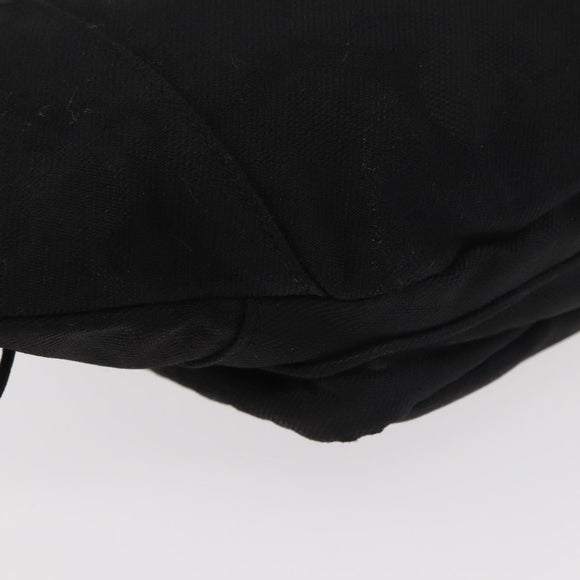 SAINT LAURENT Body Bag Canvas Black Silver 581375 Auth hk3728A