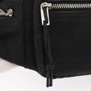SAINT LAURENT Body Bag Canvas Black Silver 581375 Auth hk3728A-18
