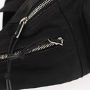 SAINT LAURENT Body Bag Canvas Black Silver 581375 Auth hk3728A-19