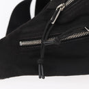 SAINT LAURENT Body Bag Canvas Black Silver 581375 Auth hk3728A-10