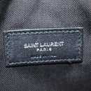 SAINT LAURENT Body Bag Canvas Black Silver 581375 Auth hk3728A-20