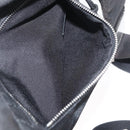 SAINT LAURENT Body Bag Canvas Black Silver 581375 Auth hk3728A-24
