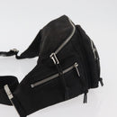 SAINT LAURENT Body Bag Canvas Black Silver 581375 Auth hk3728A-4