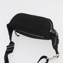 SAINT LAURENT Body Bag Canvas Black Silver 581375 Auth hk3728A-6