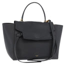 CELINE Belt bag Hand Bag Leather 2way Black Gold Auth hk3731-1