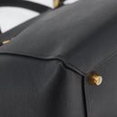 CELINE Belt bag Hand Bag Leather 2way Black Gold Auth hk3731-14