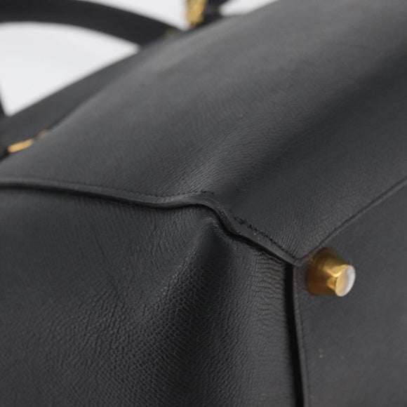 CELINE Belt Bag handtas leer 2-weg zwart goud Auth hk3731