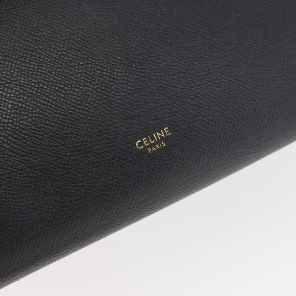 CELINE Belt Bag handtas leer 2-weg zwart goud Auth hk3731