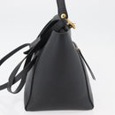 CELINE Belt bag Hand Bag Leather 2way Black Gold Auth hk3731-4