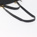 CELINE Belt bag Hand Bag Leather 2way Black Gold Auth hk3731-9
